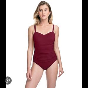 NWT Gottex Profile One Piece Swimsuit Tummy Control Sz 14 (D Cup)